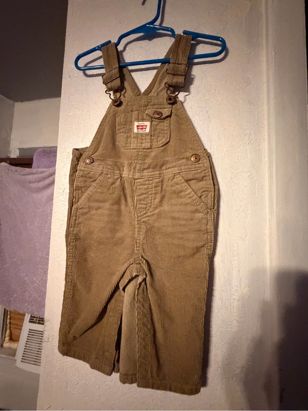 Levi's Kids Corduroy Overalls in Tan